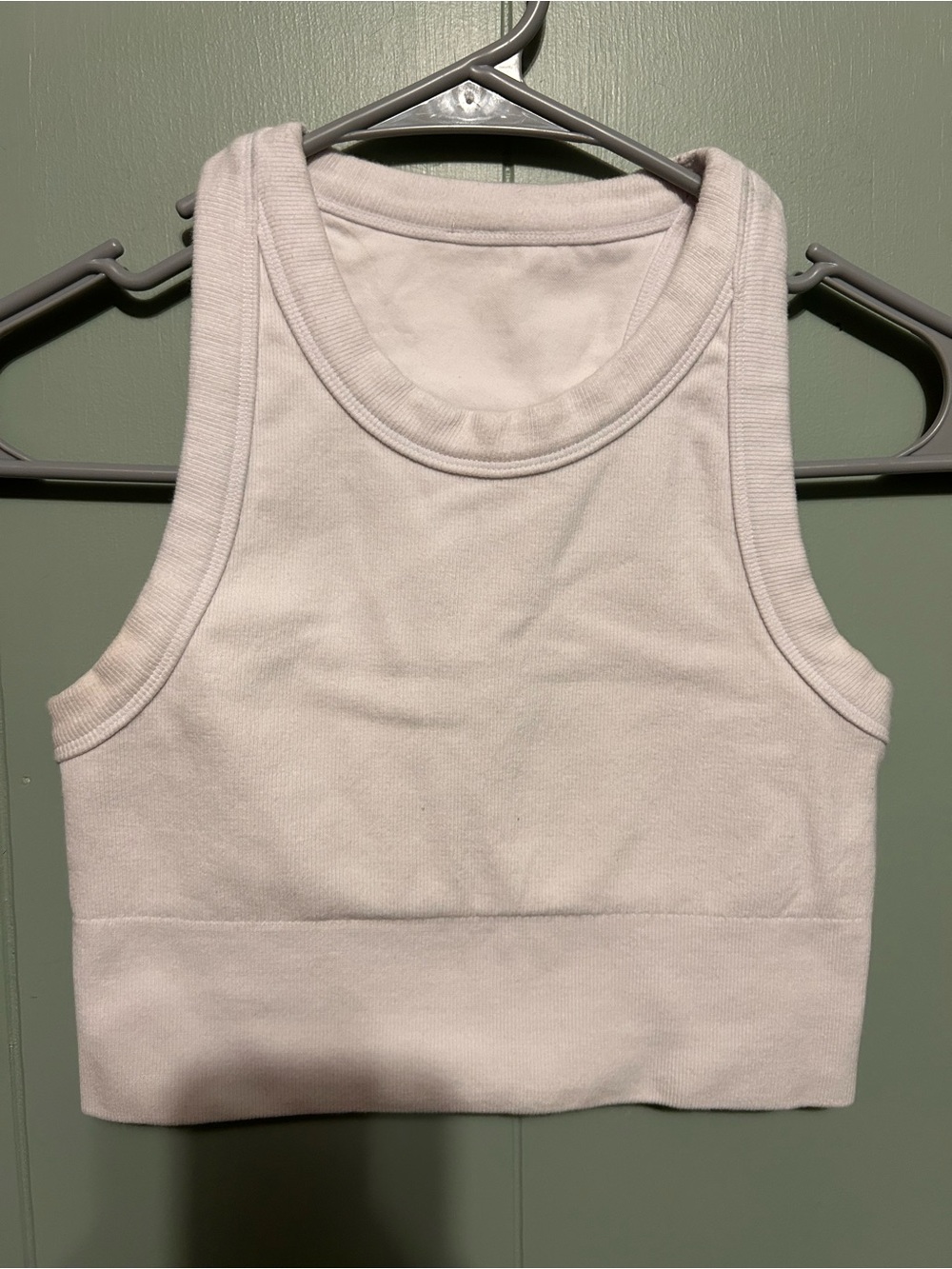 ALO Yoga Cream Ribbed Cropped Tank